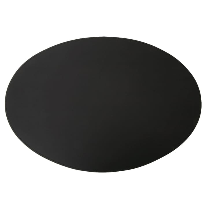 Ørskov bordstablett l�äder oval 47x34 cm - Svart - Ørskov